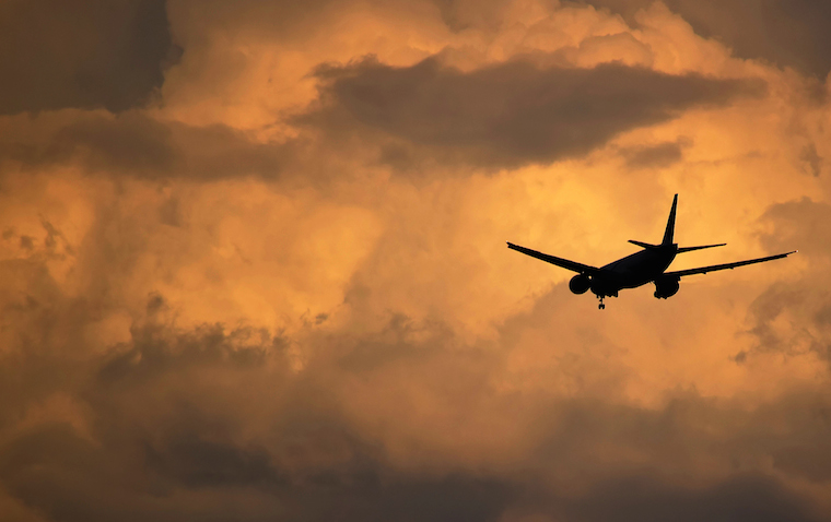 Flying into the storm