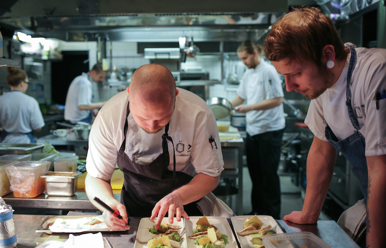 Kitchen professionals in action