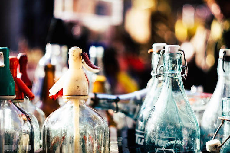 Beautiful colorful bottles